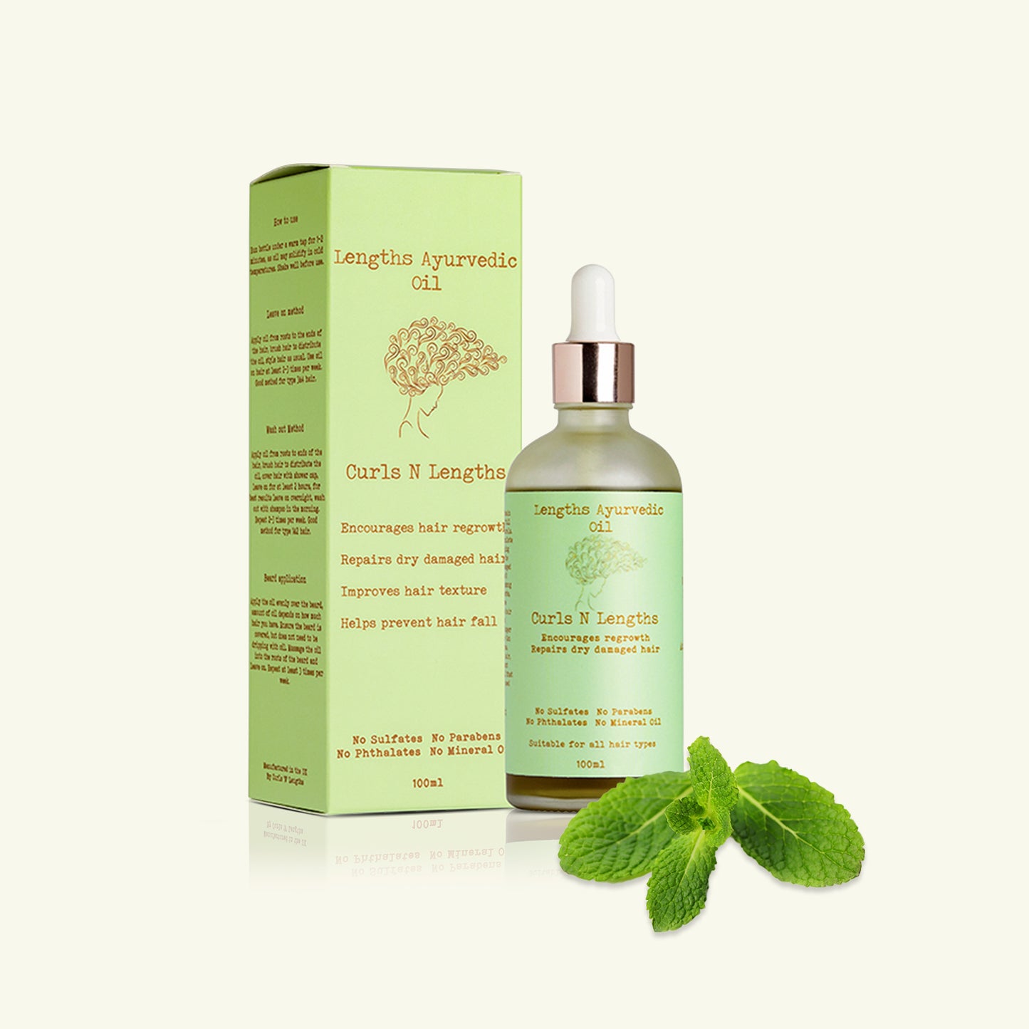 Ayurvedic oil with mint for stronger hair
