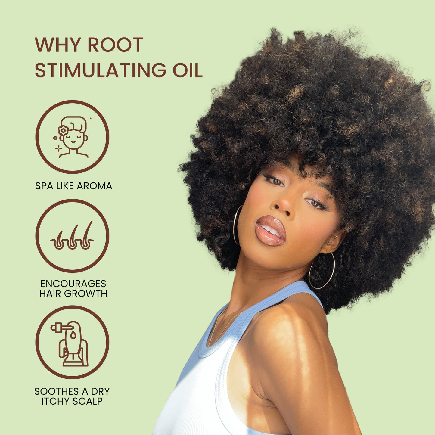 Applying oil to dry scalp