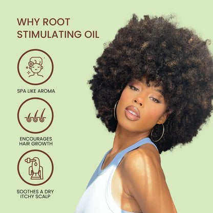 Applying oil to dry scalp