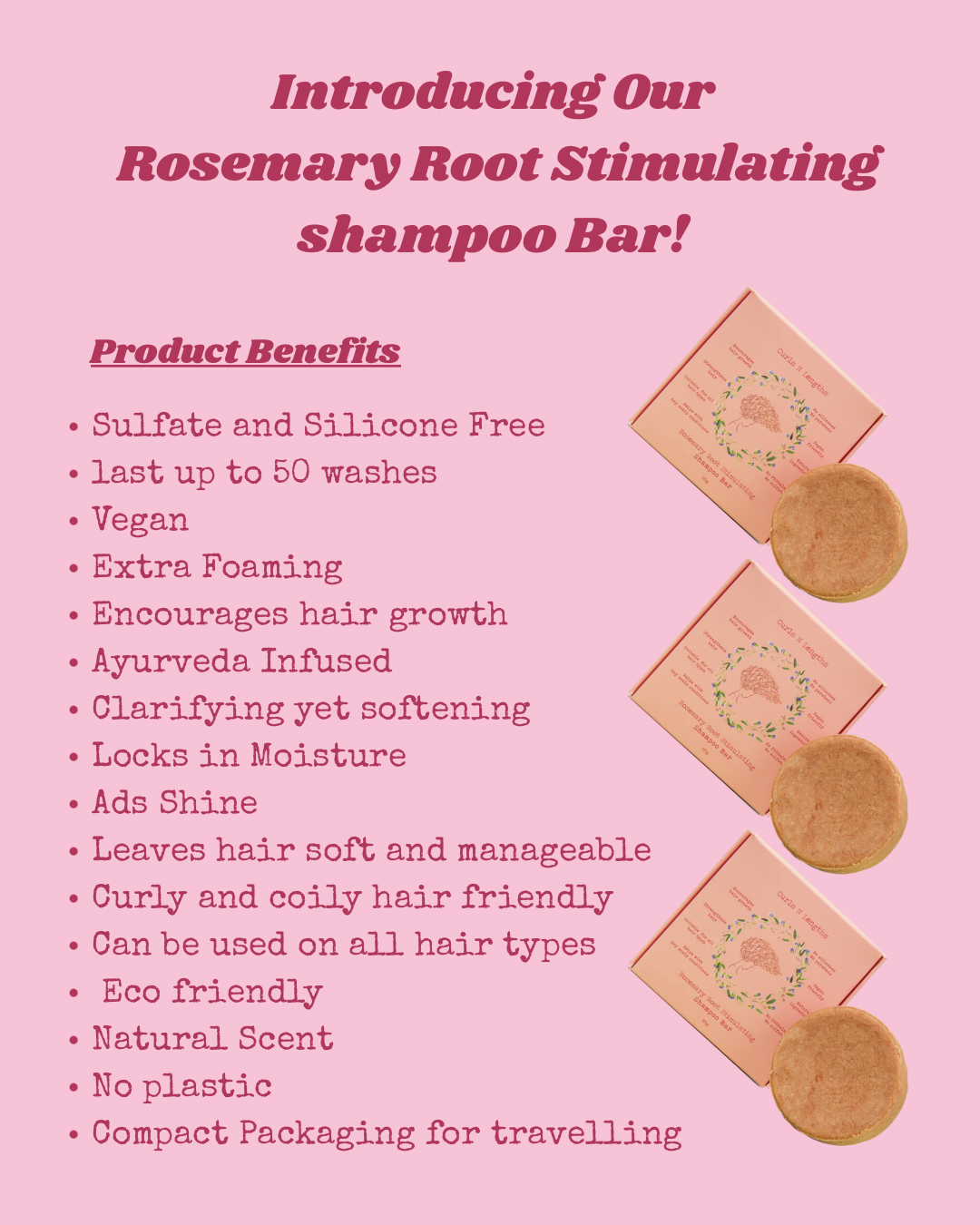 Herbal root care shampoo bar