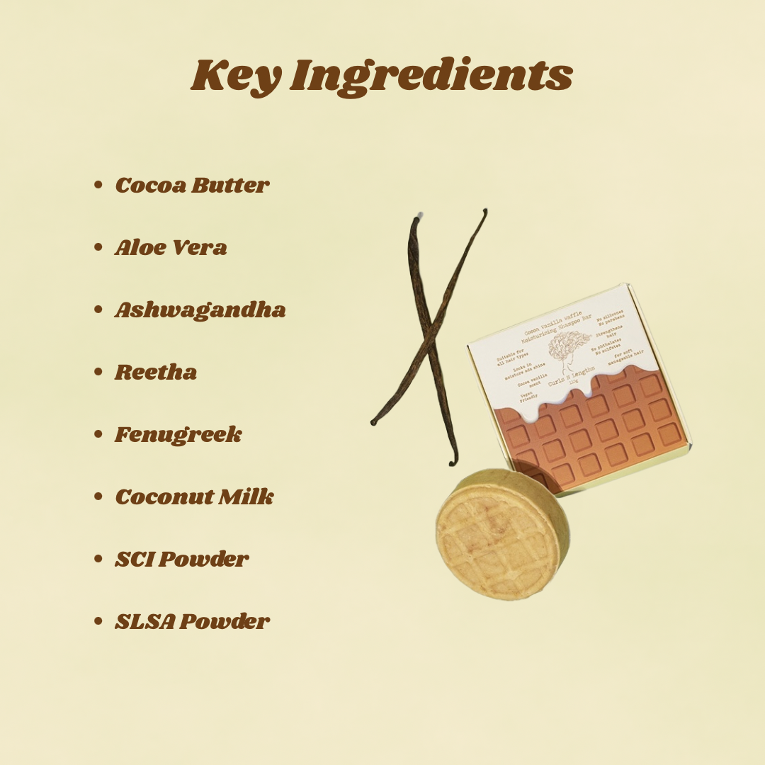 Natural vanilla cocoa shampoo bar