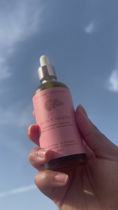 Herbal hair oil with rosemary for faster hair growth